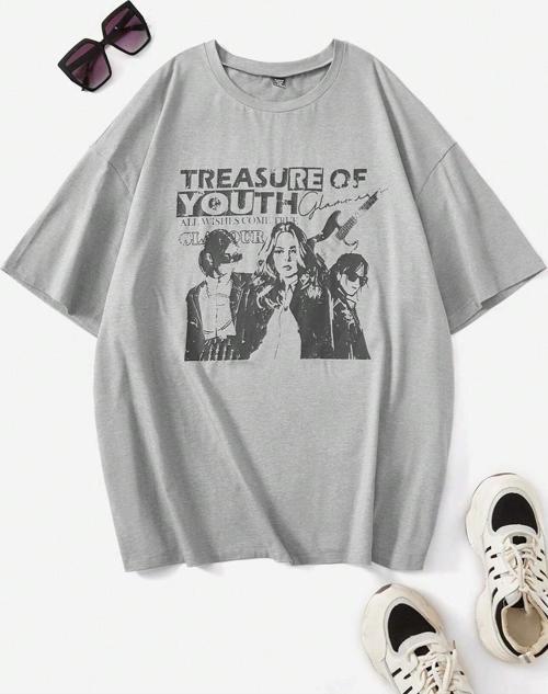 Unisex Treasure Of Youth Baskılı Tasarım Tshirt