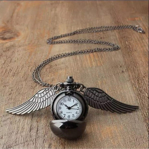 Snitch Siyah Kanat Saat Kolye Model 2