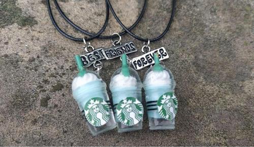 Starcbucks 3 Lü Best Friend Arkadaşlık Dostluk Kolyesi Hediyelik Aksesuar