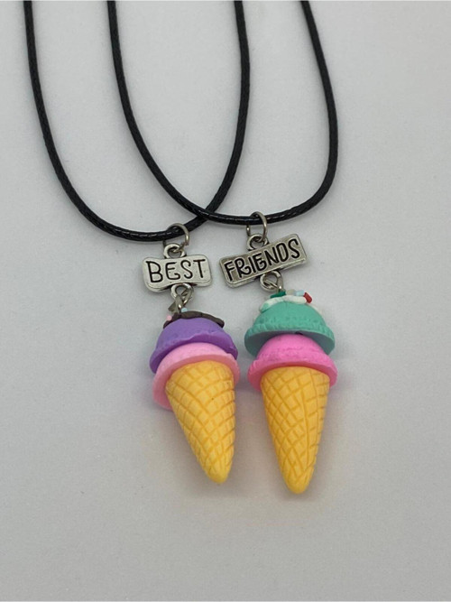 Unisex Best Friends Yazılı Kolye