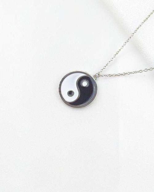Ying Yang Denge Zincir Kolye Aksesuar Takı Hediyelik Süs Şık