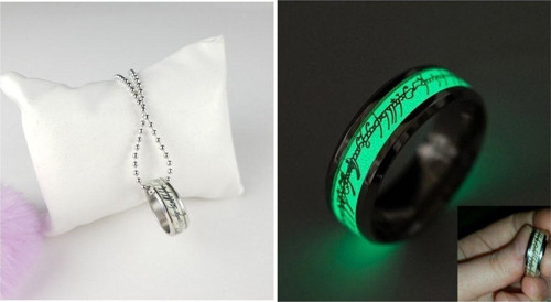 Yüzüklerin Efendisi Karanlıkta Parlayan Kolye Hediyelik Şık Süs Takı Aksesuar
