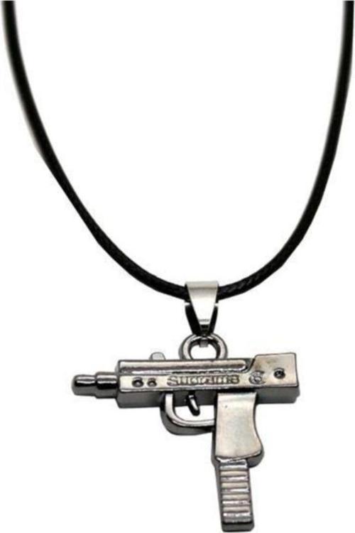 Pubg Fortnite Uzi Suni Deri Ipli Metal Kolye