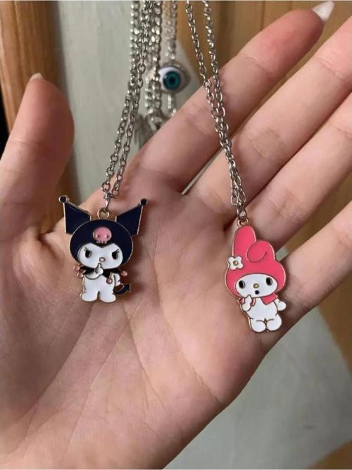 Iyi Moda Fantasy Magic Kuromi My Melody Best Friends Çiftli Kolye