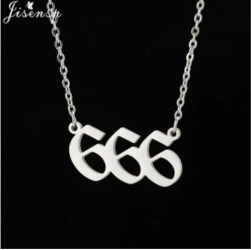 666 Melek Sayısı Gümüş Renk Kolye Aksesuar Şık Takı Kolye Süs