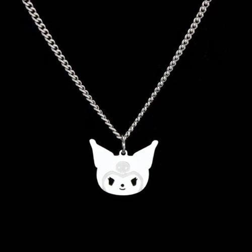 Çelik Anime Harajuku Kuromi Kolye Aksesuar Şık Takı Hedıyelık