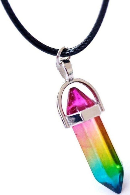 Rainbow Dogaltaş Kolye Aksesuar Şık Hediyelik Takı 1 Adet