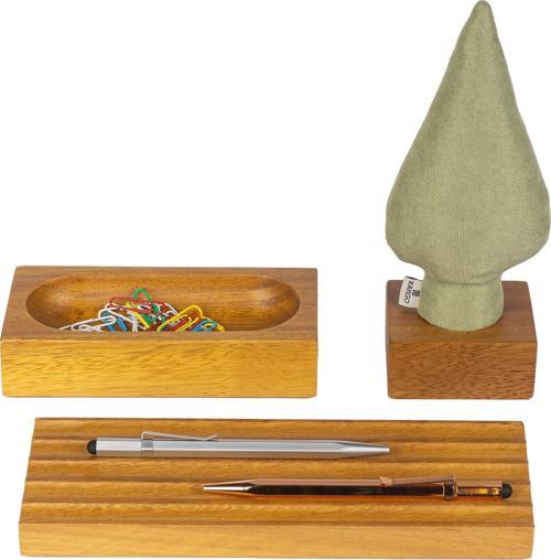 Woody Yeşil Selvi Üçlü Set- İroko Ağacı