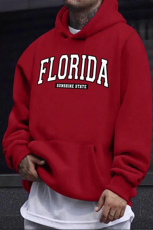 Florida Baskılı Oversize Sweatshirt