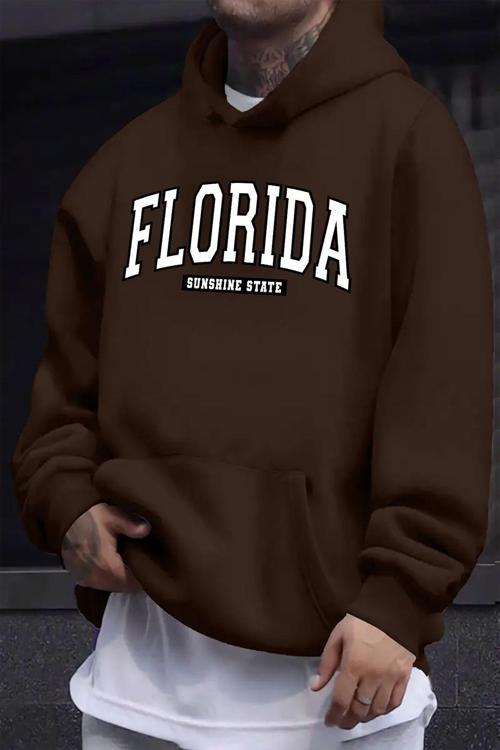Florida Baskılı Oversize Sweatshirt