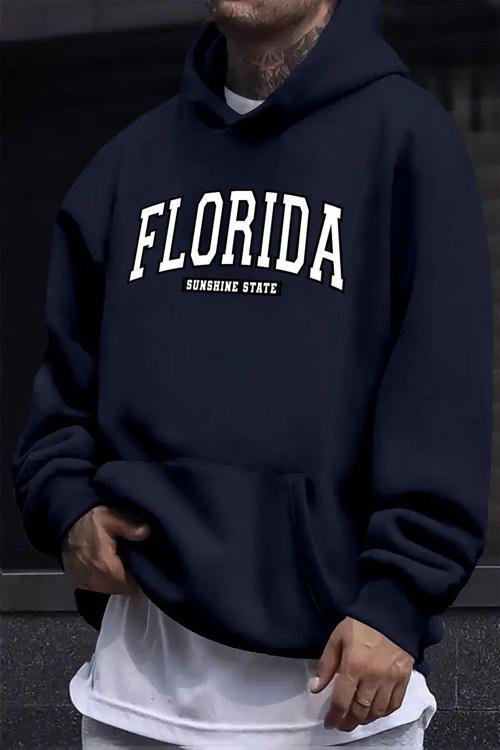 Florida Baskılı Oversize Sweatshirt