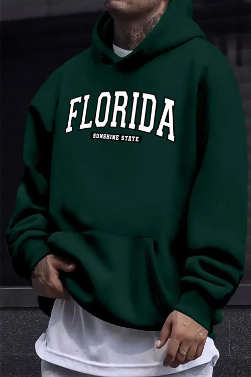 Florida Baskılı Oversize Sweatshirt