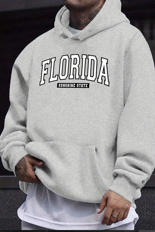 Florida Baskılı Oversize Sweatshirt