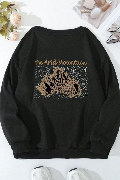 Unisex Uzay Temalı Bisiklet Yaka Sweatshirt