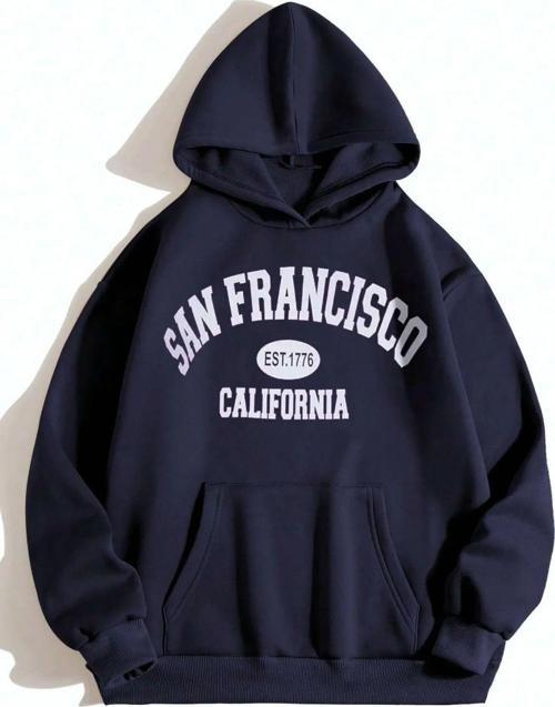 San Francisco Baskılı Oversize Sweatshirt