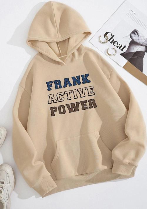 Frank Active Power Baskılı Oversize Sweatshirt