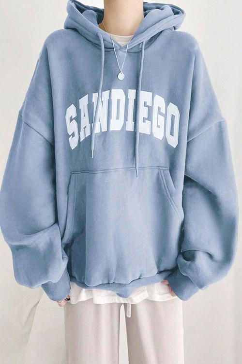 Sandiego Baskılı Oversize Sweatshirt