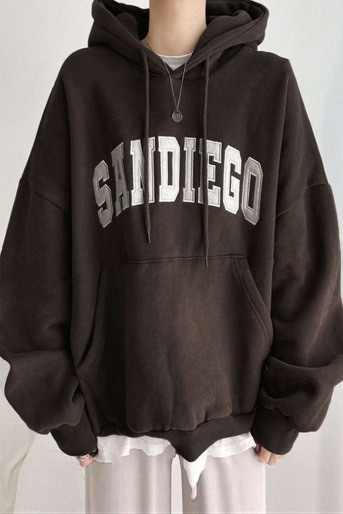 Sandiego Baskılı Oversize Sweatshirt