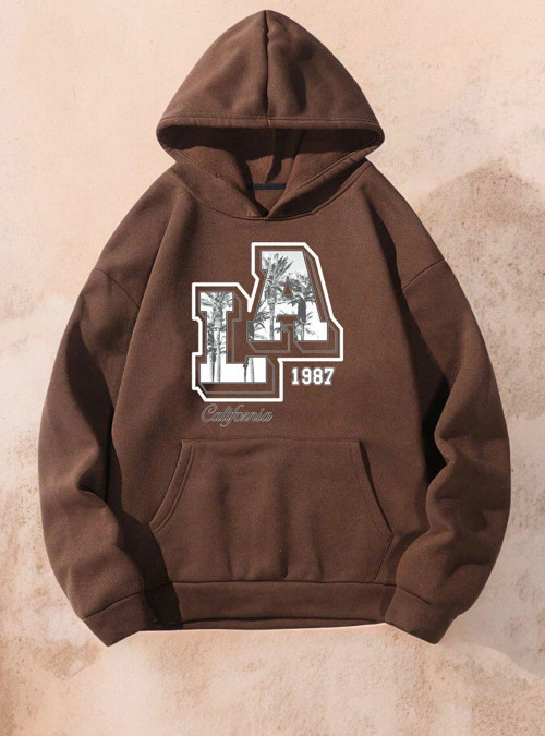 La California Baskılı Oversize Sweatshirt