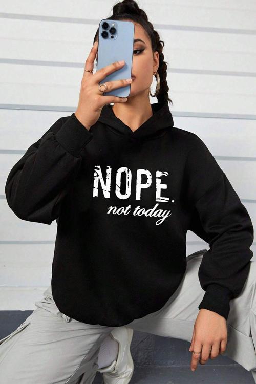 Unisex Nope Baskılı Sweatshirt