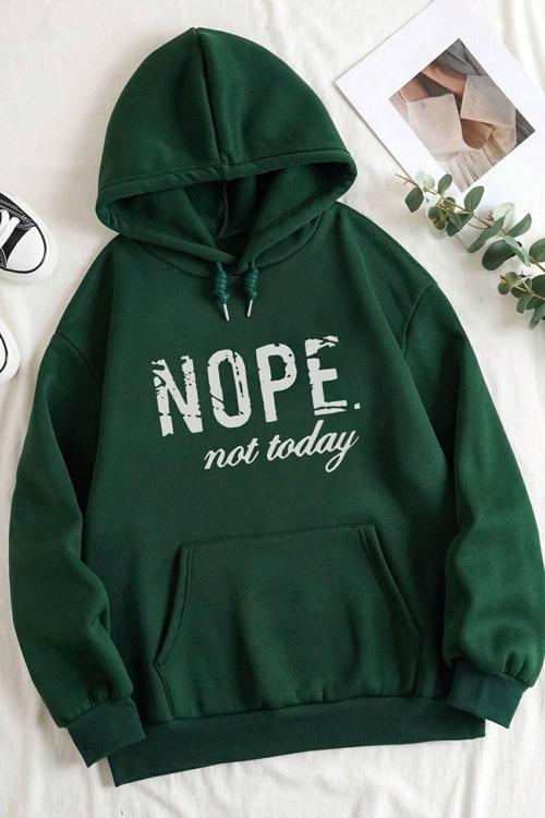 Unisex Nope Baskılı Sweatshirt