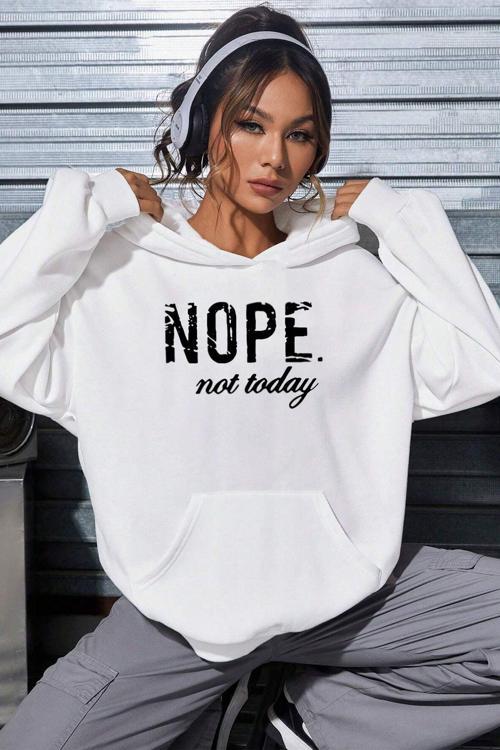 Unisex Nope Baskılı Sweatshirt