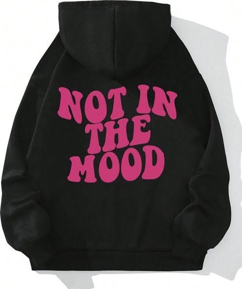 Havamda Değilim Baskılı Oversize Sweatshirt