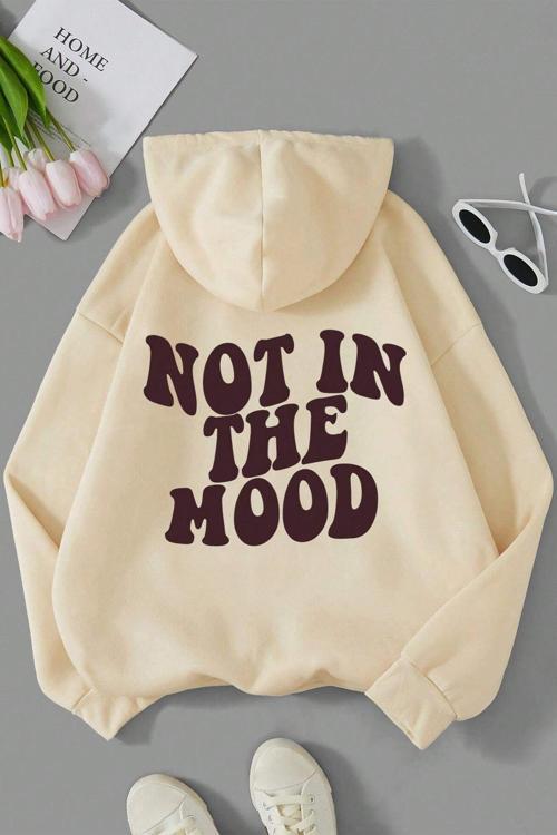 Havamda Değilim Baskılı Oversize Sweatshirt