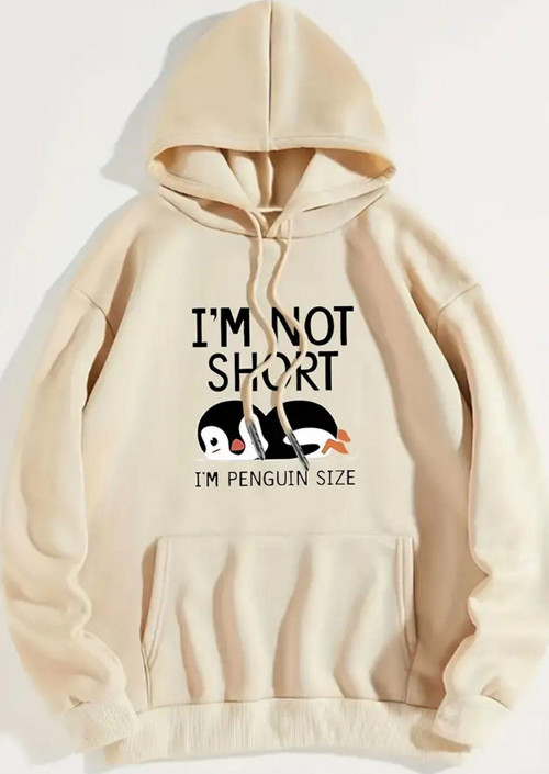 I'm Not Short Baskılı Unisex Oversize Sweatshirt