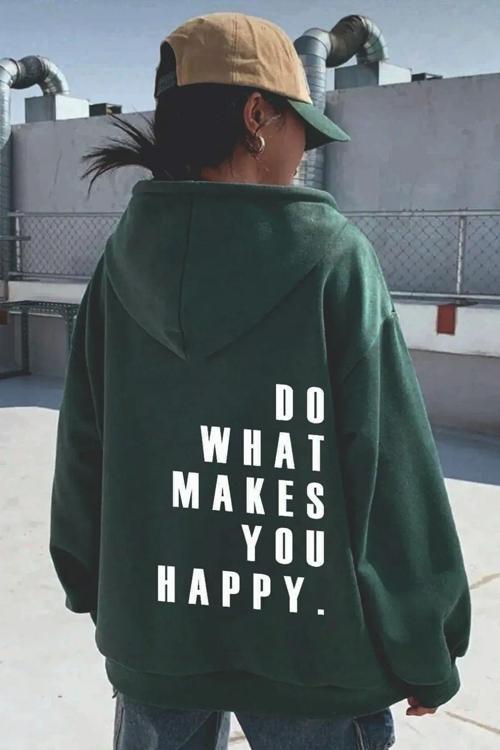 Do What Baskılı Oversize Sweatshirt