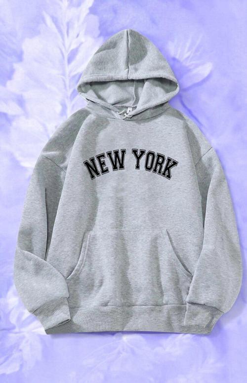 Newyork Baskılı Oversize Sweatshirt