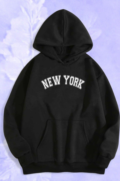 Newyork Baskılı Oversize Sweatshirt