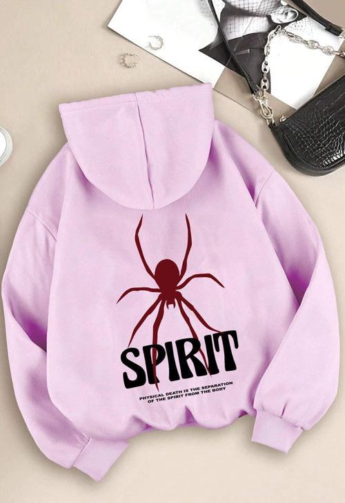 Unisex Cartoon Face Siyah Beyaz Hoodie