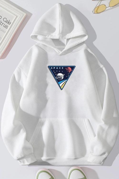 Unisex Space Baskılı Sweatshirt