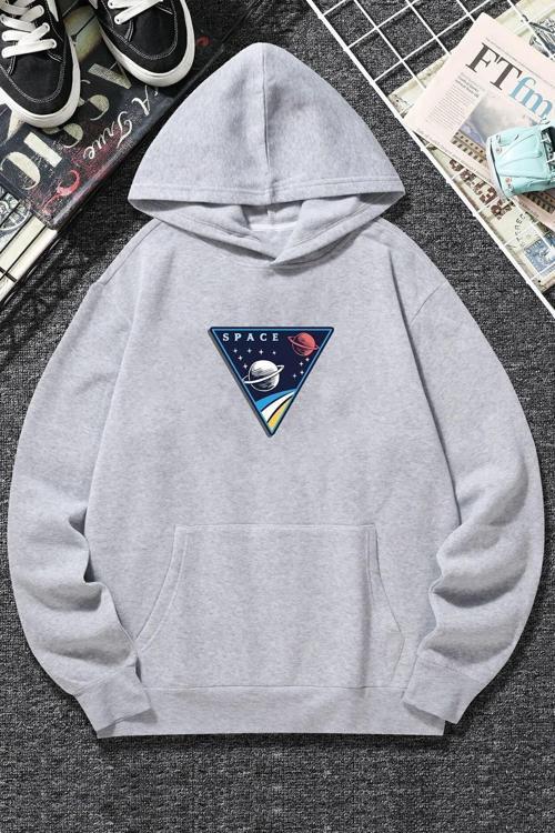 Unisex Space Baskılı Sweatshirt