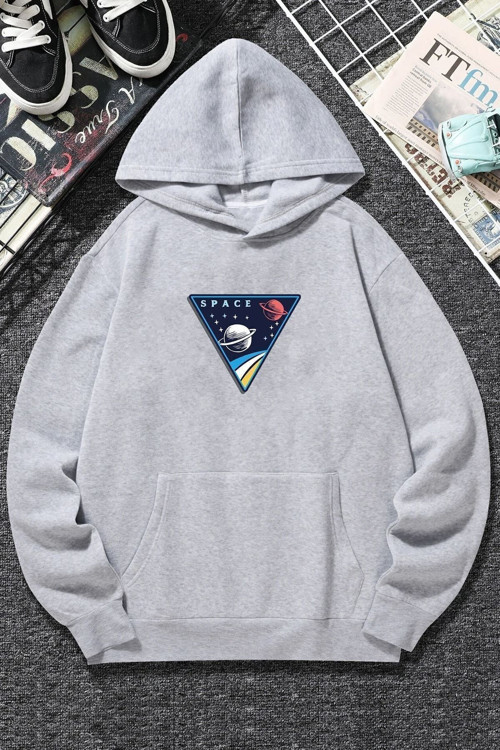 Unisex Space Baskılı Sweatshirt