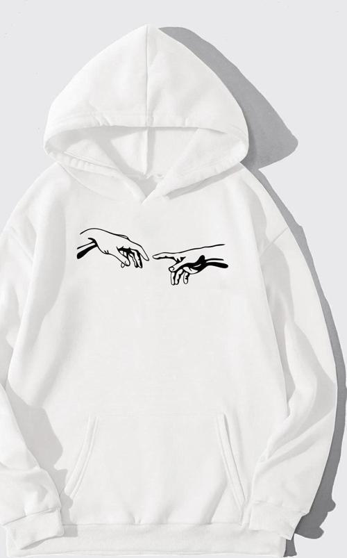 Unisex Michelangelo Baskılı Sweatshirt