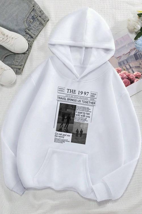 Unisex The 1997 Travel Baskılı Sweatshirt