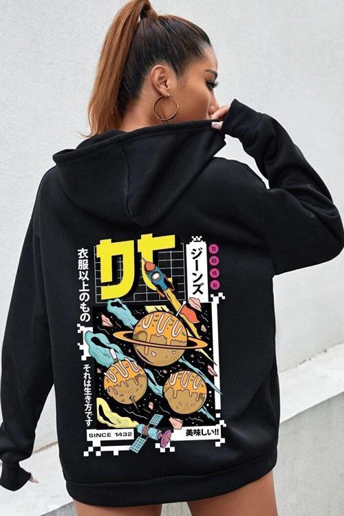 Unisex Tokoyaki Baskılı Sweatshirt
