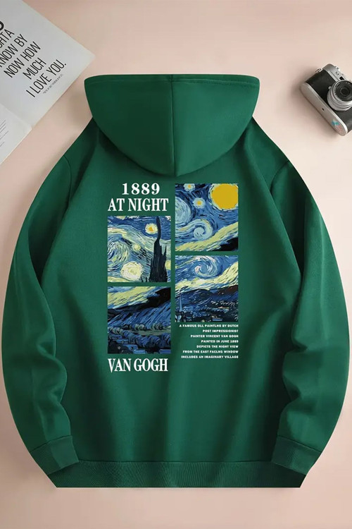 Vangogh Baskılı Oversize Sweatshirt