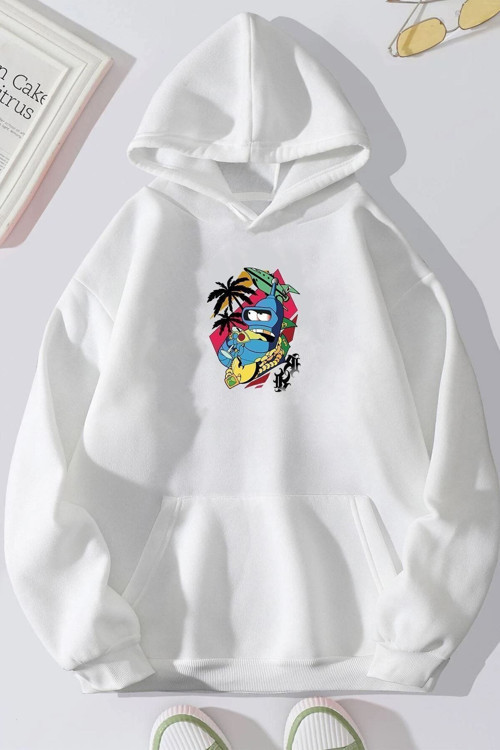 Unisex Crazy Banana Baskılı Sweatshirt