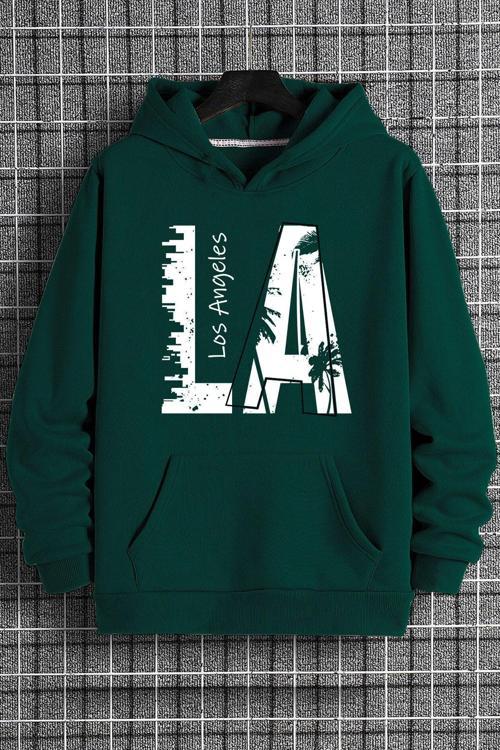 Los Angles Baskılı Oversize Sweatshirt