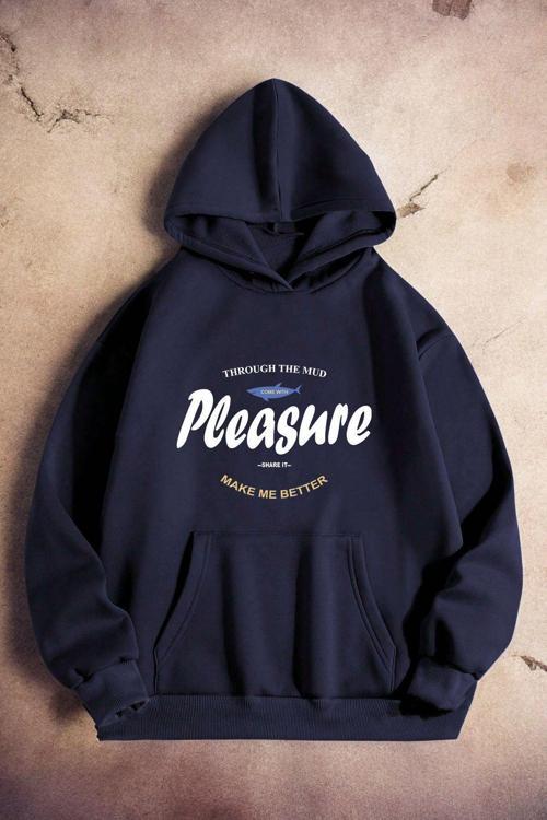 Pleasure Baskılı Oversize Sweatshirt