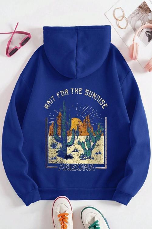 Arizona Baskılı Oversize Sweatshirt