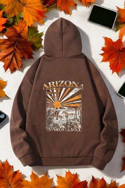 Arizona Baskılı Unisex Oversize Sweatshirt