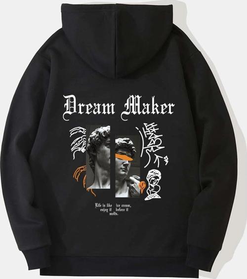 Dream Maker Baskılı Unisex Oversize Sweatshirt