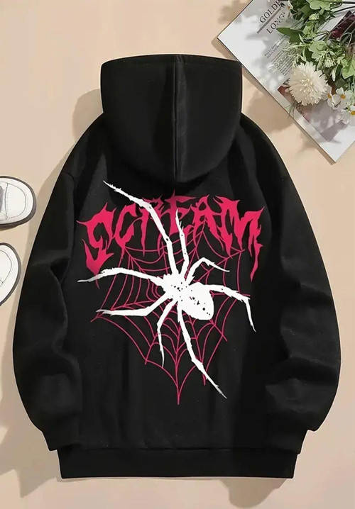 Scream Baskılı Unisex Oversize Sweatshirt
