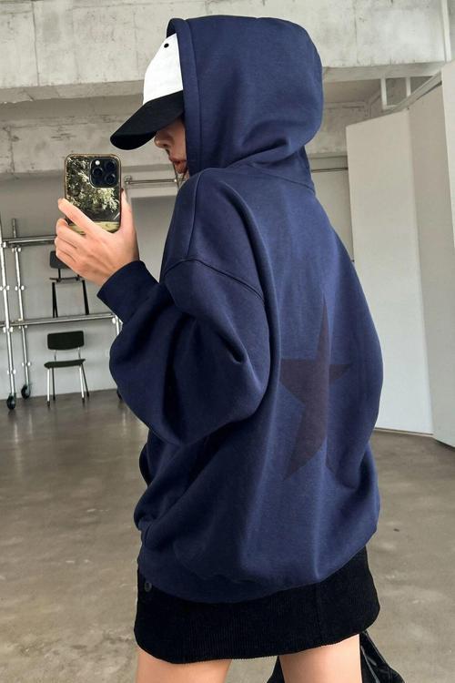 Unisex Star Baskılı Sweatshirt