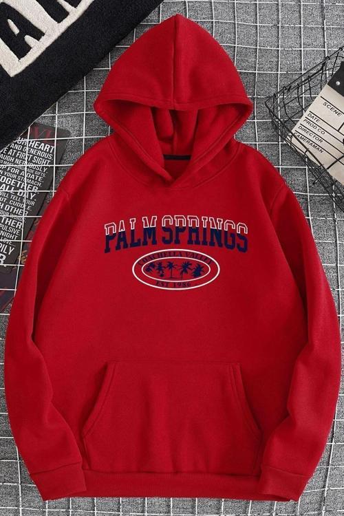 Unisex Palm Springs Baskılı Sweatshirt