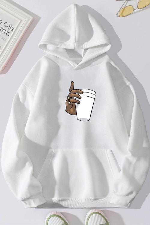 Dont Tupac Coffee Baskı Sweatshirt